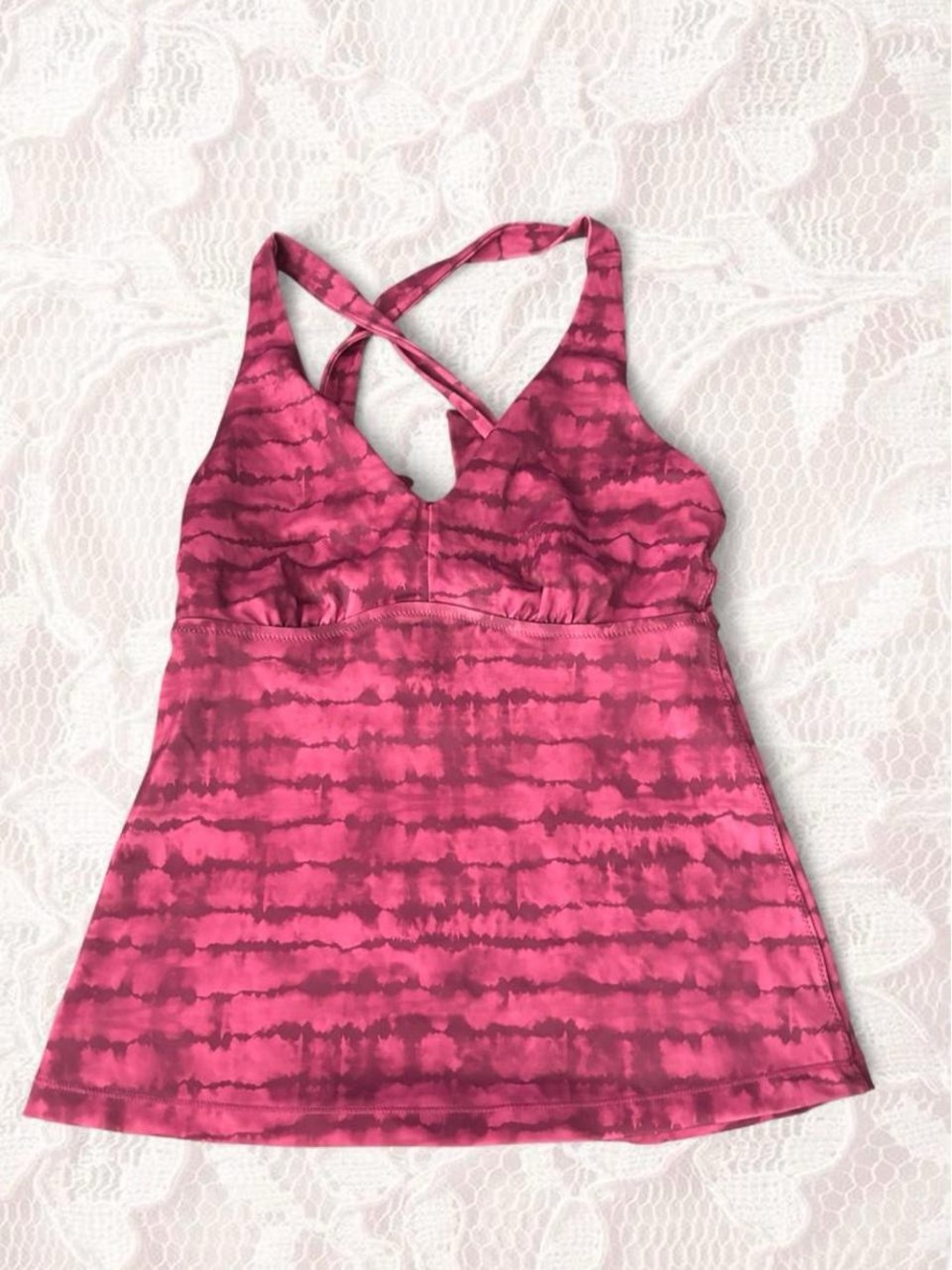 Athleta Pink Tie-Dye Crossback Tank